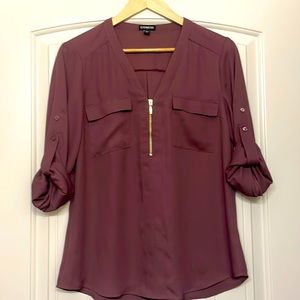 Express Zip Front Popover Top- Size M